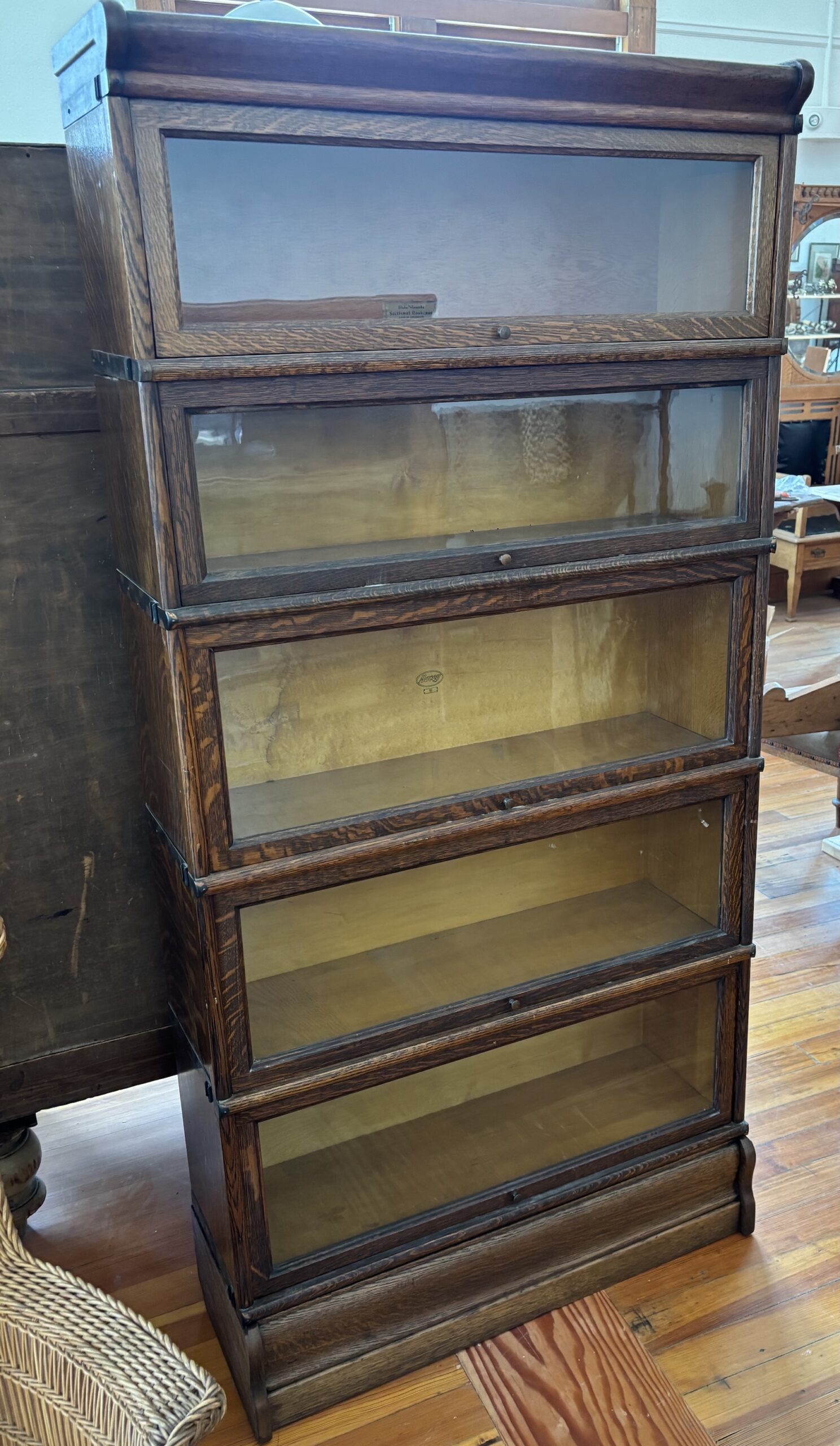 5-Stack Macey?Globe Wernicke Tiger Oak Bookcase